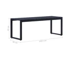 Garden Bench 120.5 cm PS Board Black