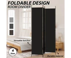 vidaXL Panel Room Divider Fabric Privacy Screen Folding Multi Colours/Sizes - Black