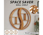 vidaXL Solid Wood Teak Yin Yang Wall Shelf Display Rack Organiser Multi Sizes