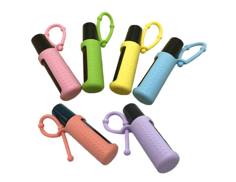 6 Pack Silicone Roller Bottle Holder Sleeve, Essential Oil Carrying Case Travel Protective Cover for 5ML/10ML/15ML Oil Bottle