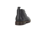 Hush Puppies Mens Harbour Leather Chukka Shoes Ankle Lace-Up Bounce 2.0 - Black