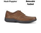 Hush Puppies Mens Elkhound MT Oxford Nubuck Leather Shoes Casual Bounce 2.0 - Brown