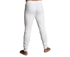 Men's Merino Wool Blend Long John Thermal Pants Underwear Thermals Warm Winter - Beige