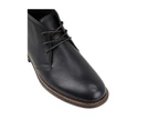 Hush Puppies Mens Harbour Leather Chukka Shoes Ankle Lace-Up Bounce 2.0 - Black