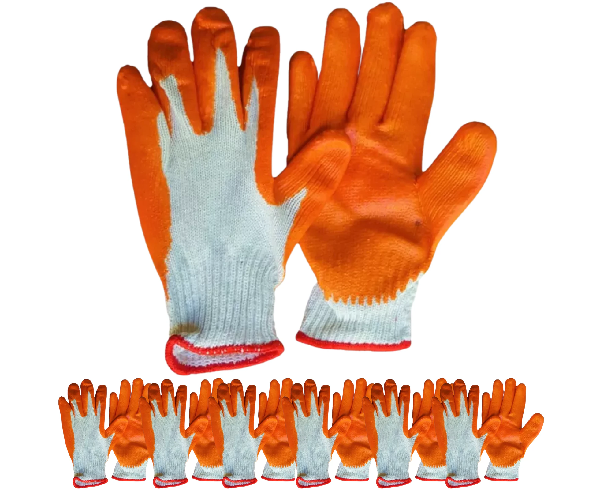 12x WORK GLOVES General Purpose Glove Safety Rubber Coated BULK