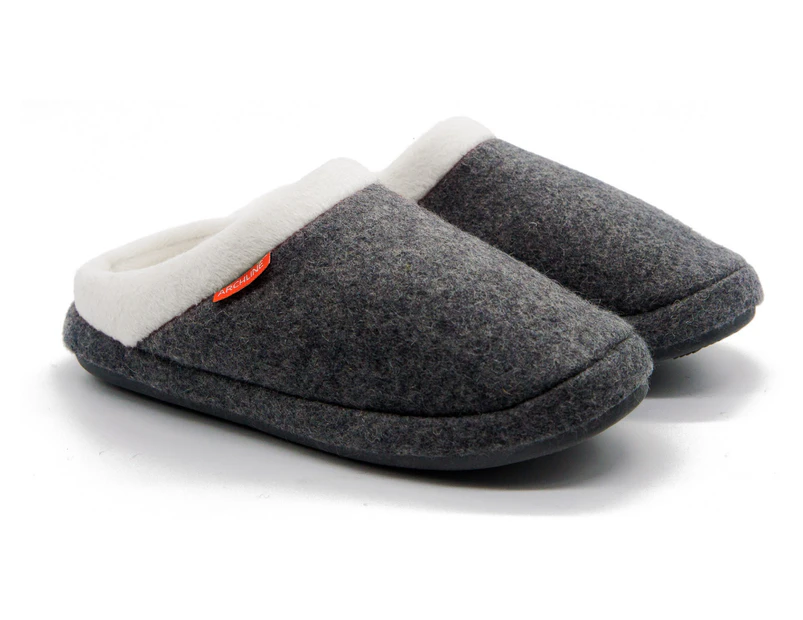 ARCHLINE Orthotic Slippers Slip On Arch Scuffs Medical Pain Relief Moccasins - Grey Marle
