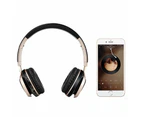 Bluetooth Headphones, Folding Stereo Wireless Bluetooth Headphones-Gold