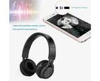 Bluetooth Headphones, Folding Stereo Wireless Bluetooth Headphones-black