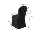 Chair Cover High Elastic Integrated Decorative Polyester Ruched Design Dining Chair Protector Cover for Daily Use - Black