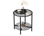 2 Tier Glass Coffee Side Table