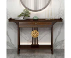 2 Tier Open Storage Bamboo Console Table