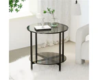 2 Tier Glass Coffee Side Table