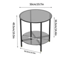 2 Tier Glass Coffee Side Table