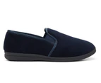 GROSBY Percy Mens Slippers Shoes Indoor Outdoor Casual Slipper Moccasins - Navy Blue