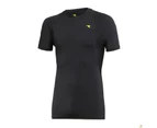 Men's DIADORA Compression Short Sleeve T Shirt Top Gym Thermal - Black