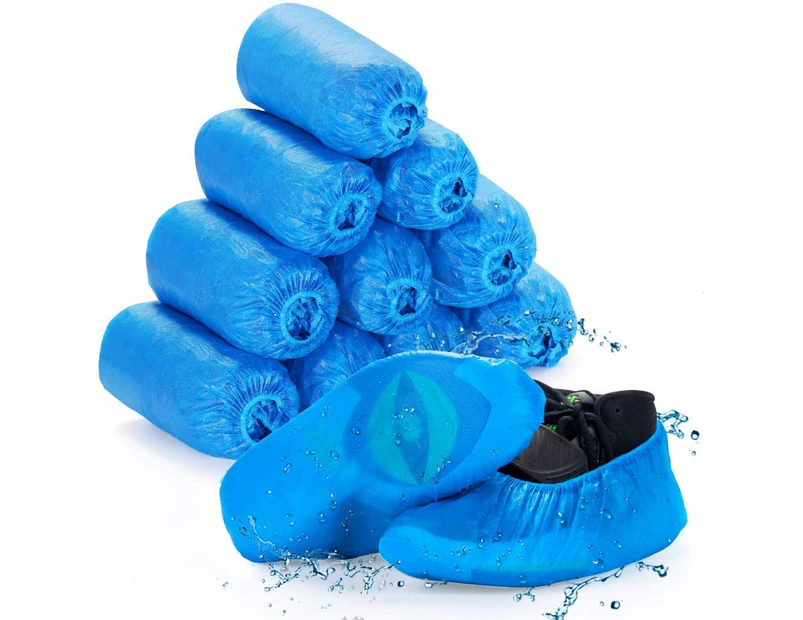 Disposable Shoe Covers Non Slip 100 Pcs (50 Pairs) Shoe Covers Waterproof Slip Resistant Durable
