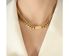 Jamila Cuban Chain Necklace In Gold