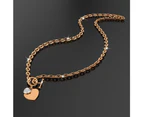 Diamond cut Belcher Chain T-lock Toggle Necklace in Rose Gold Layered Steel Jewellery