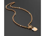 Diamond cut Belcher Chain T-lock Toggle Necklace in Rose Gold Layered Steel Jewellery