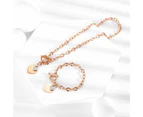 Diamond cut Belcher Chain T-lock Toggle Necklace in Rose Gold Layered Steel Jewellery