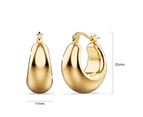 Aysu Gold Droplet Hoop Earrings