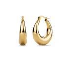 Csilla Gold Dome Hoop Earrings