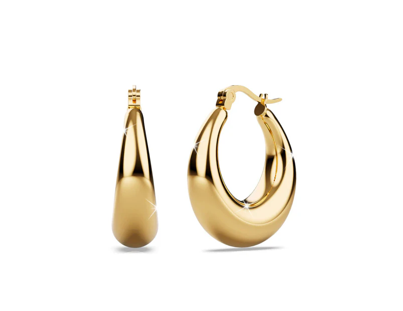 Csilla Gold Dome Hoop Earrings