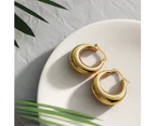 Csilla Gold Dome Hoop Earrings