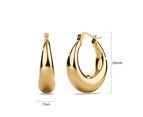 Csilla Gold Dome Hoop Earrings