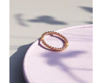 Twisted Jules Slim Silhouette Ring in Rose Gold