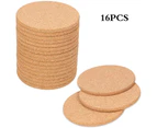Natural Cork Coasters Round 16 Piece Set Absorbent Eco-Friendly Heat Resistant & Reusable