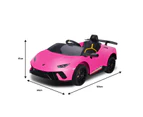 Lamborghini Performante Kids Electric Ride On Car Remote Control Pink