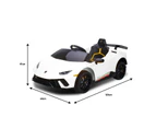 Lamborghini Performante Kids Electric Ride On Car - White