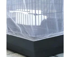 Bird Cage Seed Catcher, Large, Stretchy Form Fitting Mesh Skirt Cover for Parrot Enclosures, Light and Breathable Fabric