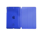 IPad 9.7 5th / 6th Generation - Slim Lightweight Smart Shell Stand Cover with Translucent Frosted Back Protector-Navy blue