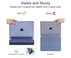 IPad 9.7 5th / 6th Generation - Slim Lightweight Smart Shell Stand Cover with Translucent Frosted Back Protector-Navy blue