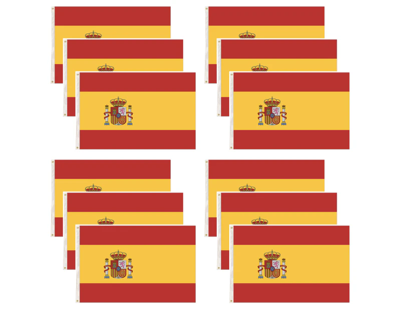 12x Spain Spanish Country Flag Heavy Duty Outdoor Espa a - 150cm x 90cm