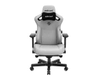 AndaSeat Kaiser 3 Series Premium Large Gaming Chair Adjustable Seat Grey Fabric