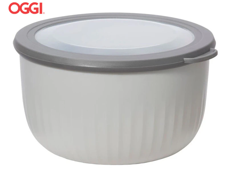 OGGI 2.4L Prep & Serve Storage Bowl w/ Lid - Grey