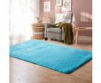 Marlow Floor Rugs Shaggy Rug Mats Shag Bedroom Living Room Mat 120x160cm Blue