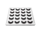 SunnyHouse 10 Pairs Eyelash Long-lasting Natural Effect Slender Handmade Mink Hair Eye Lash for Lady- 1