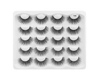 SunnyHouse 10 Pairs Eyelash Long-lasting Natural Effect Slender Handmade Mink Hair Eye Lash for Lady- 6