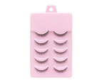 SunnyHouse 5Pairs False Eyelashes Natural Perfect Fitting Artificial Fiber Cross Short Makeup Extensions Eye Lashes for Dressing Room- 5pairs