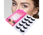 SunnyHouse 5Pairs False Eyelashes Simulated Convenient Synthetic Fiber Makeup Extensions Eye Lashes for Stage- 5pairs