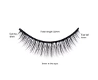 SunnyHouse 5Pairs False Eyelashes Natural Perfect Fitting Artificial Fiber Cross Short Makeup Extensions Eye Lashes for Dressing Room- 5pairs