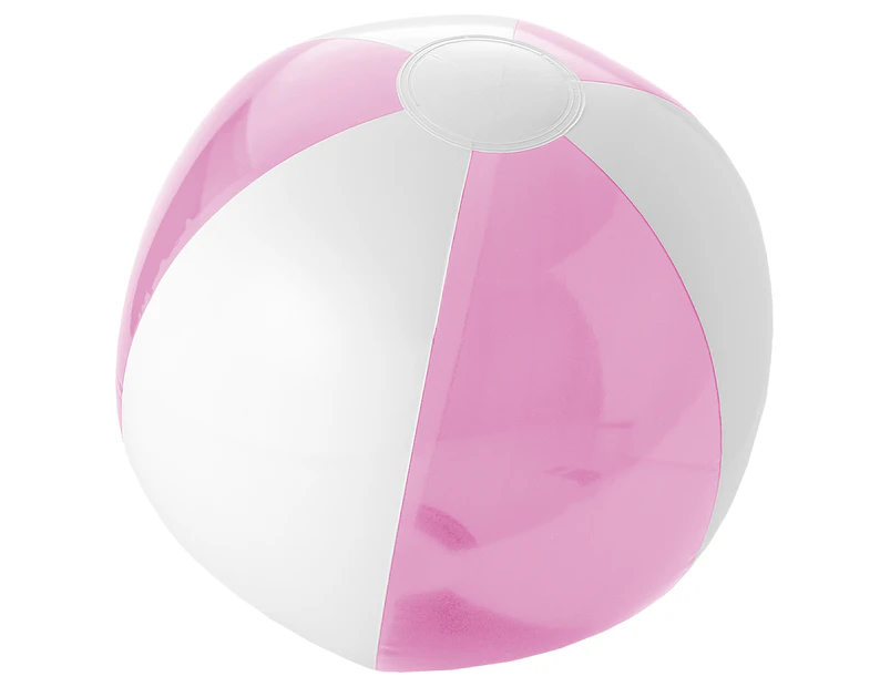 Bullet Bondi Solid/Transparent Beach Ball (Pink/White) - PF1971