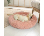 Pawz Pet Bed Cat Dog Donut Nest Calming Kennel Cave Deep Sleeping Pink S - Pink