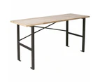Steel Frame Work Table 850 x 1650 x 600mm Natural Timber - Natural Timber