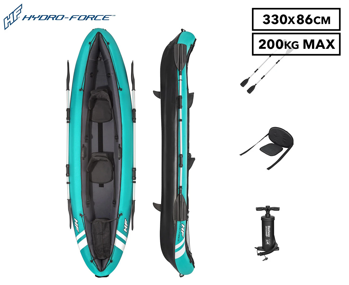 Hydro-Force 2-Person Ventura X2 Inflatable Kayak