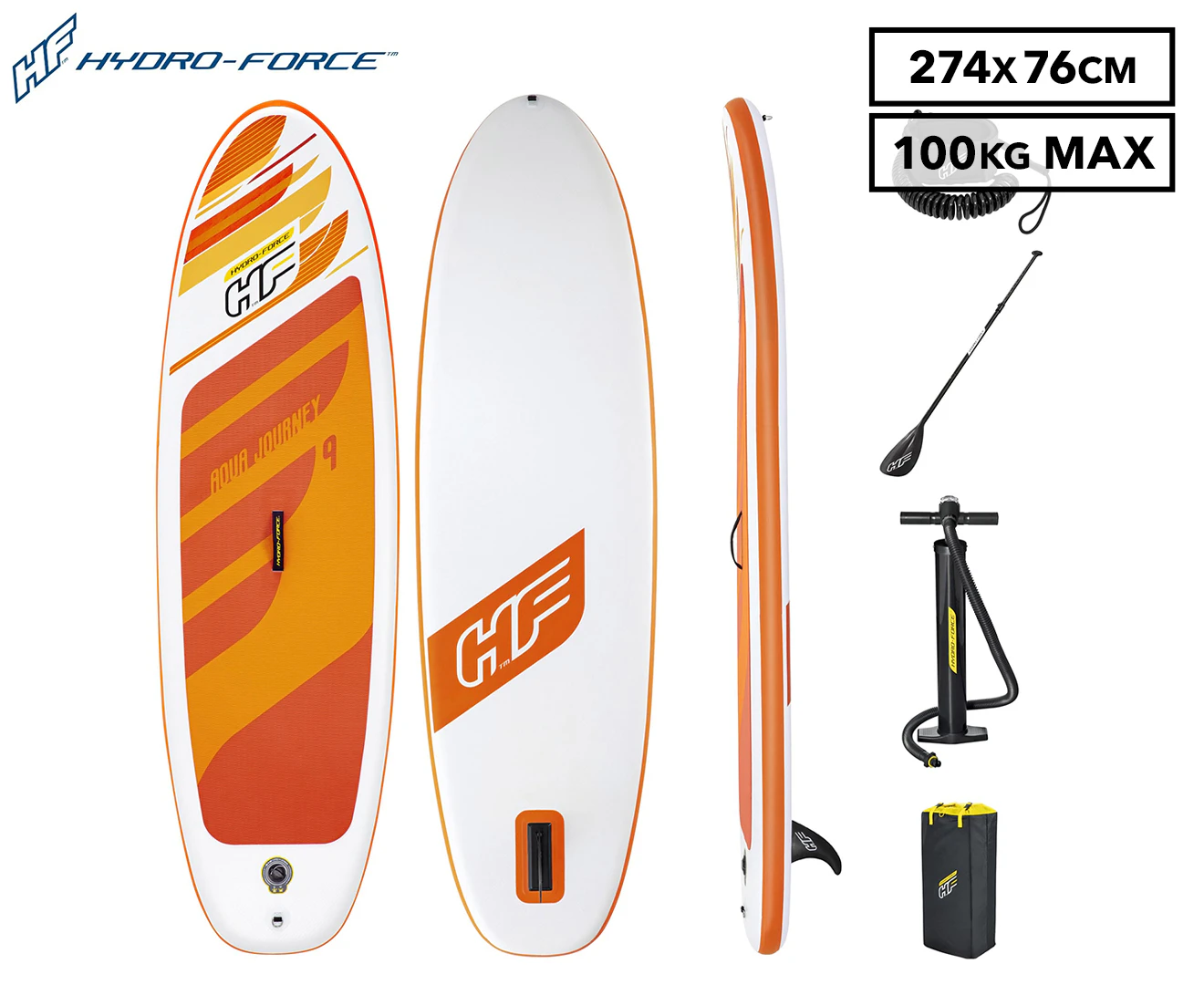 Hydro-Force SUP 9ft Aqua Journey Stand Up Paddleboard